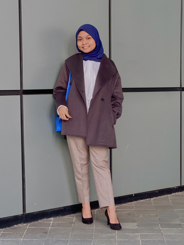 double face short coat uniqlo