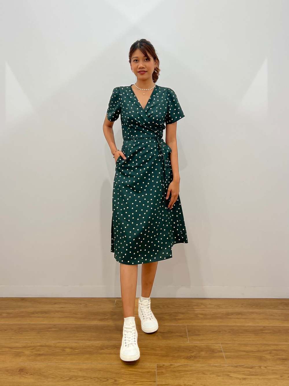 Uniqlo polka dot dress top