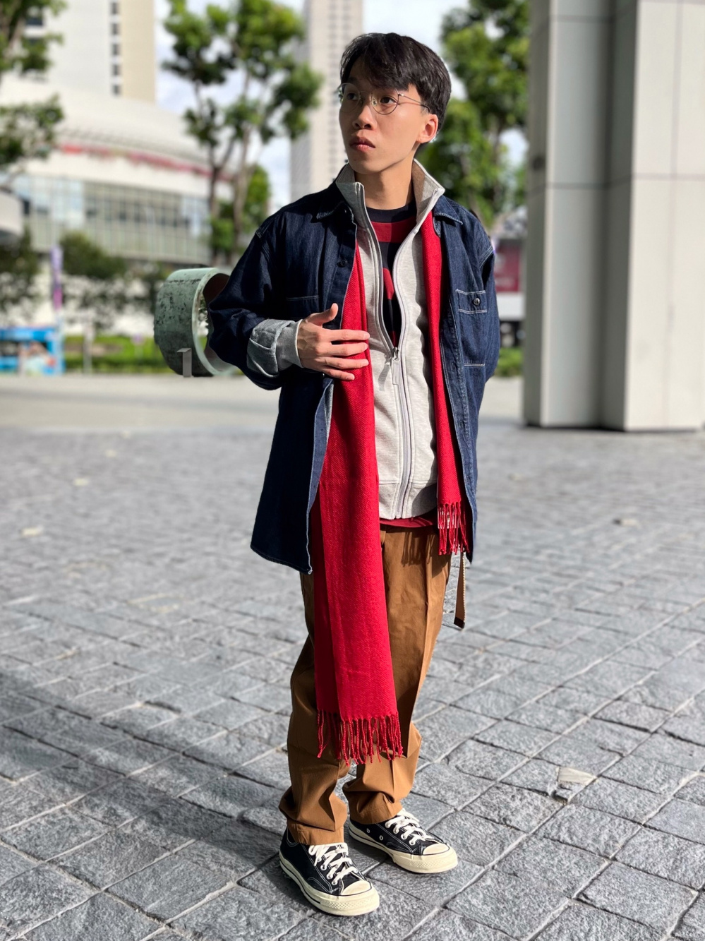 UNIQLO SMART ANKLE PANTS (GLEN CHECK)