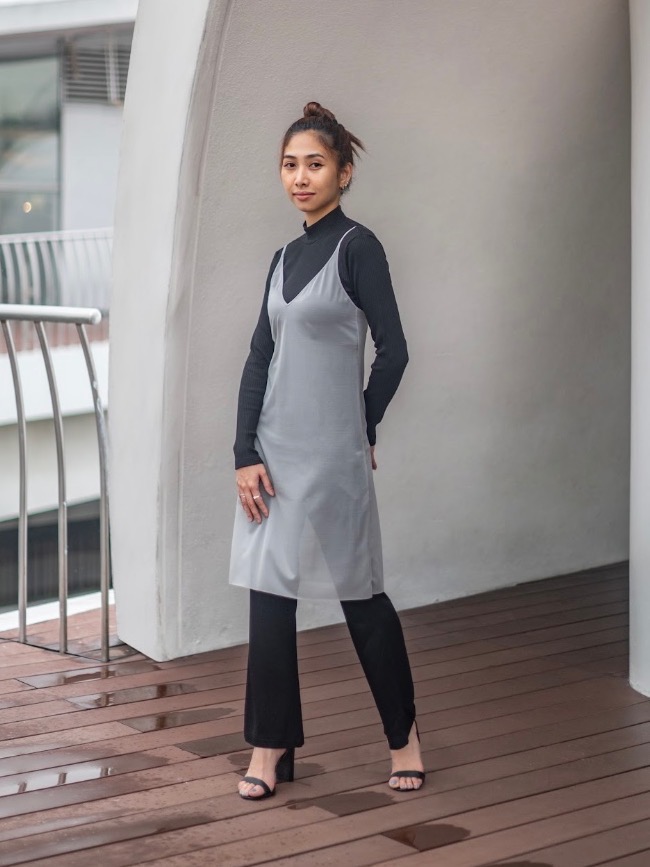 Check styling ideas for「Mame Kurogouchi HEATTECH Wool Blend Flare Slit