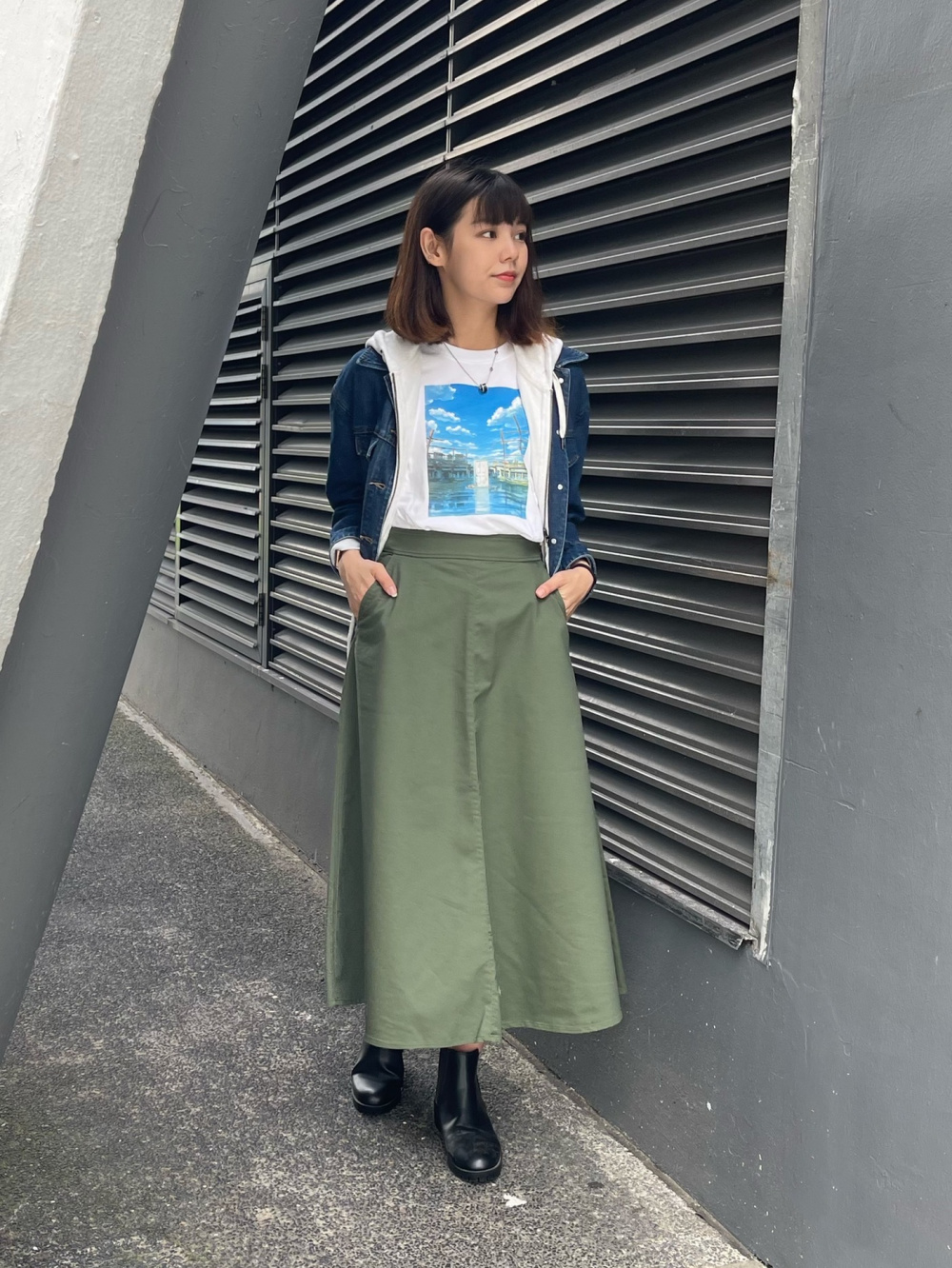 Uniqlo circular skirt hotsell