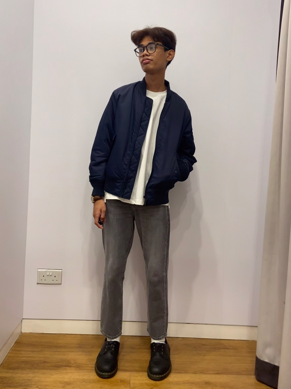 Check styling ideas for「Middle Gauge Crew Neck Knitted Vest、Mid Rise