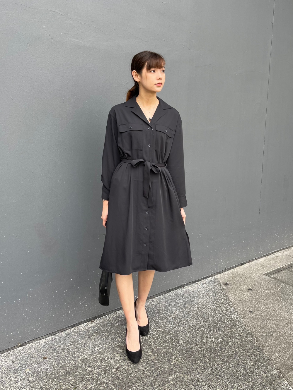 Check styling ideas for「UV Protection Long Sleeve Shirt Dress」 UNIQLO PH