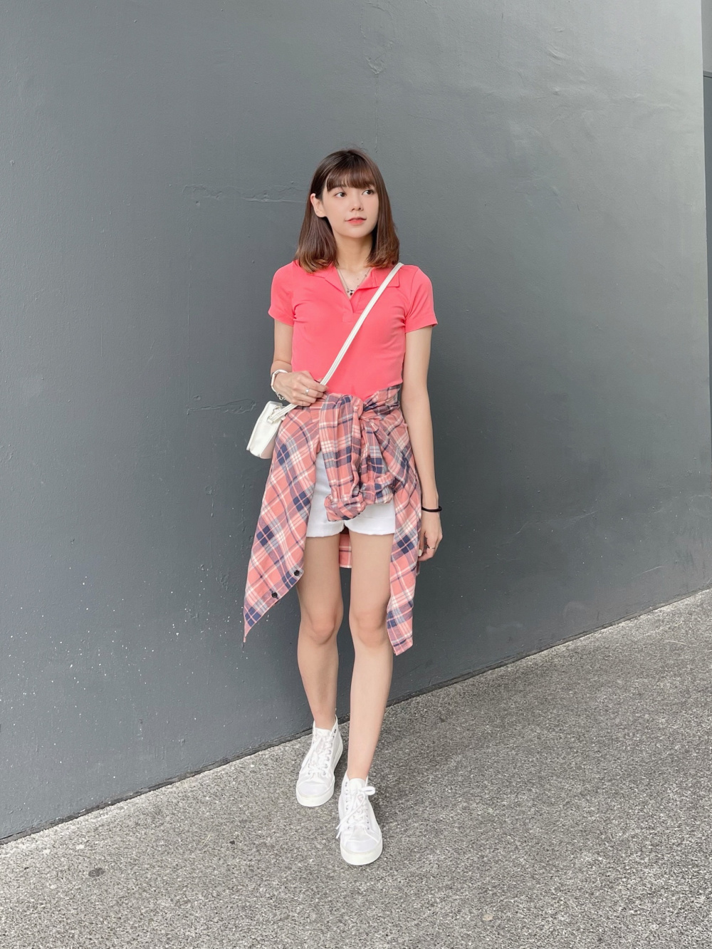 Check styling ideas for「Cropped Skipper Short Sleeve Polo Shirt」