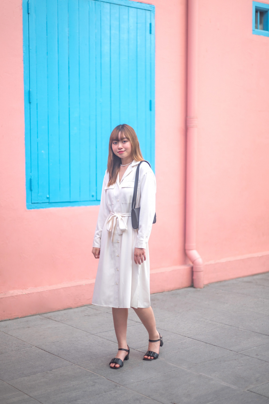 Check styling ideas for「UV Protection Long Sleeve Shirt Dress、Middle