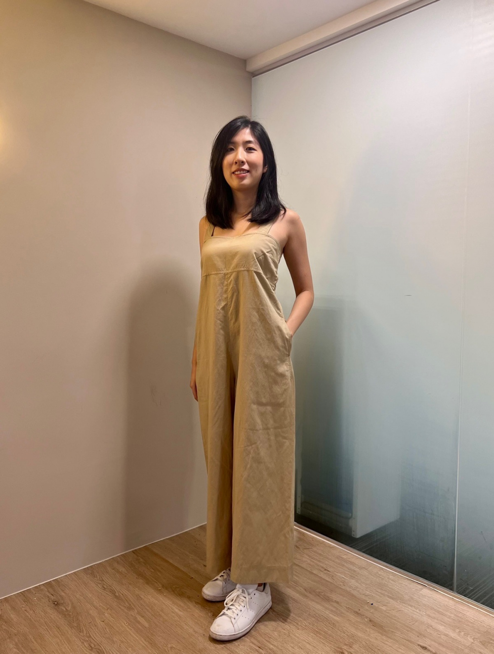 Check styling ideas for「Linen Blend Jumpsuit、Ribbed Cropped