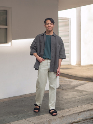 YOOU Check over shirt ※穴あり YOOU Check over shirt ※穴あり - メルカリ