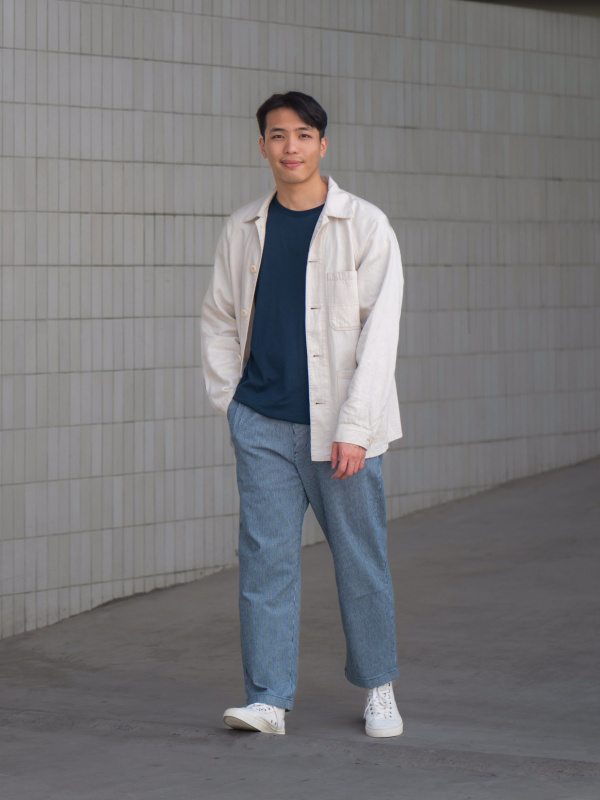 EASY RELAXED ANKLE PANTS HICKORY