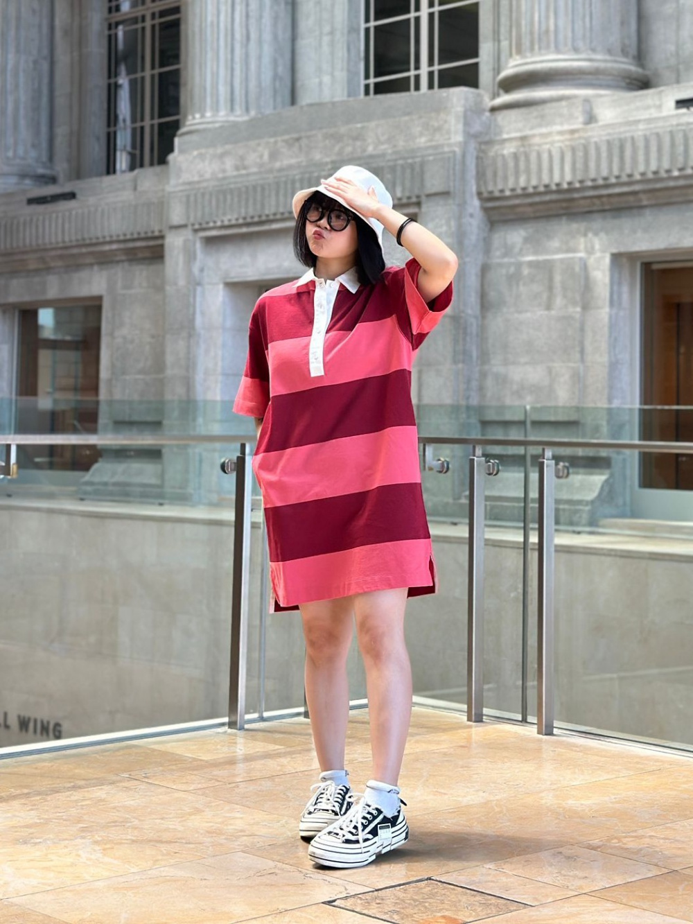 Striped polo hotsell shirt dress