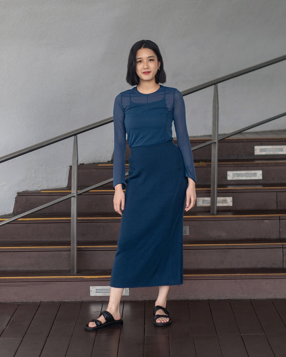 【新品】Mame Kurogouchi Skirt Bag Uniqlo x Mame Kurogouchi + 3D Knit Ribbed Long Skirt (Mame