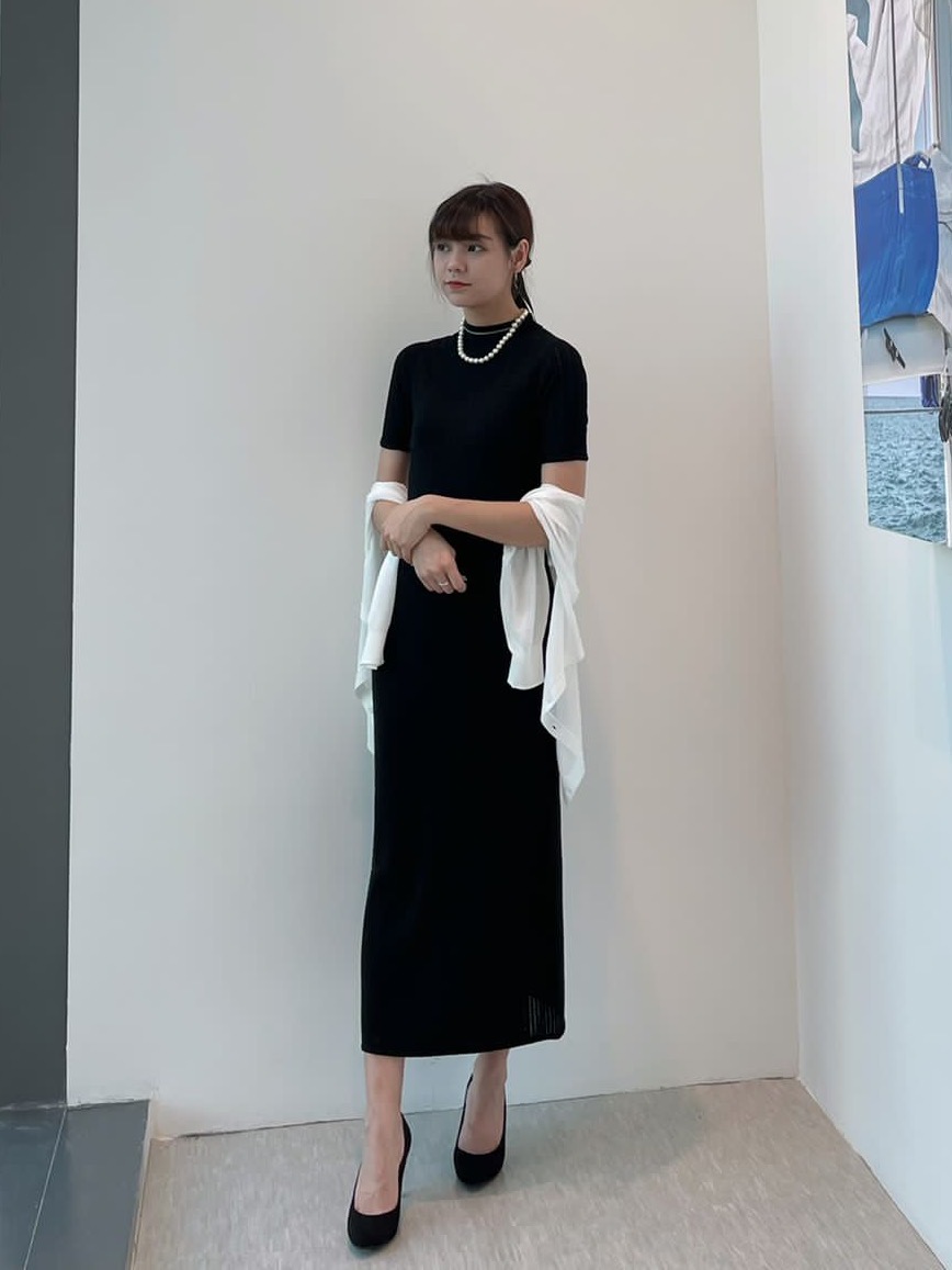 Check styling ideas for「3D Knit Ribbed Long Skirt Mame Kurogouchi
