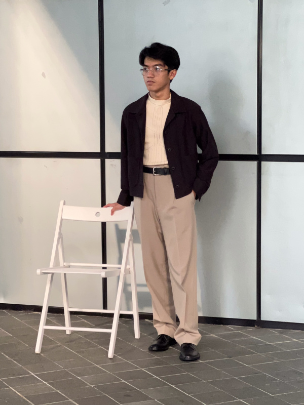 uniqlo pleated wide pants beige｜TikTok Search