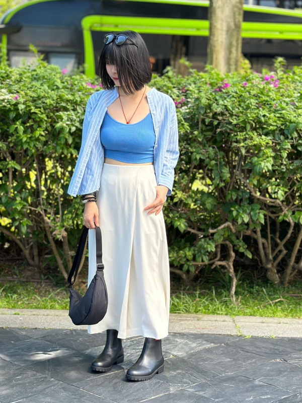 Draped shop skirt pants