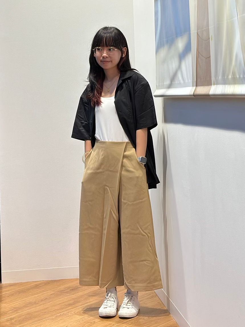 Check styling ideas for Denim Short Jacket Drape Skirt Pants