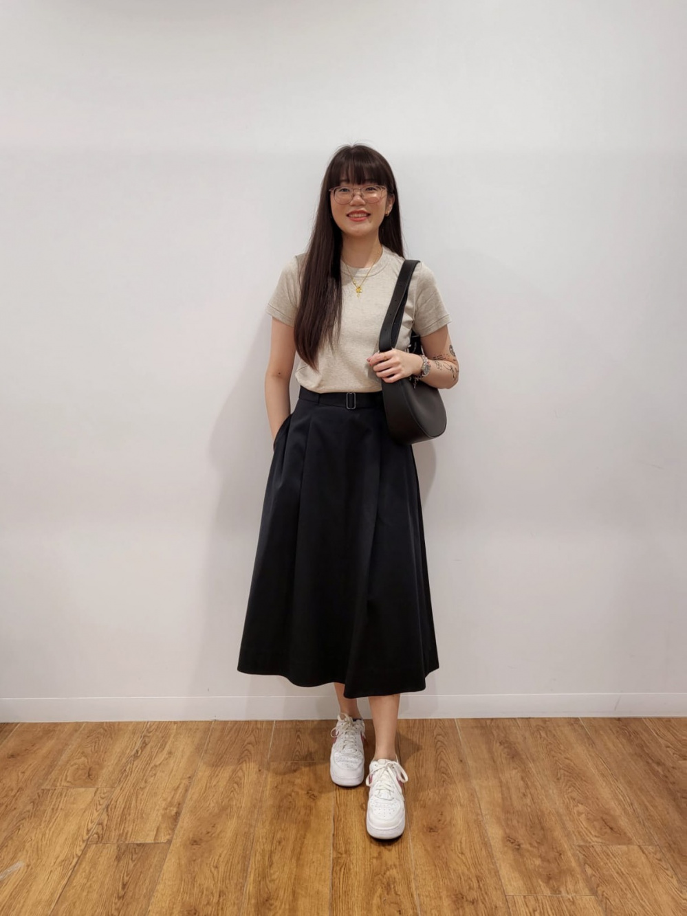 Summer Looks from Uniqlo: High Waist Belted Flare Midi Skirt - Welcome  Objects
