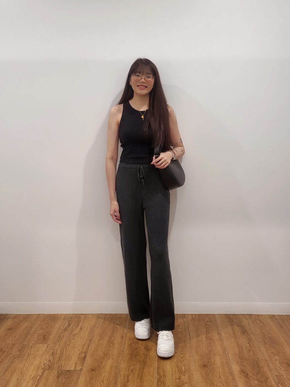Check styling ideas for「Washable Knit Ribbed Pants」