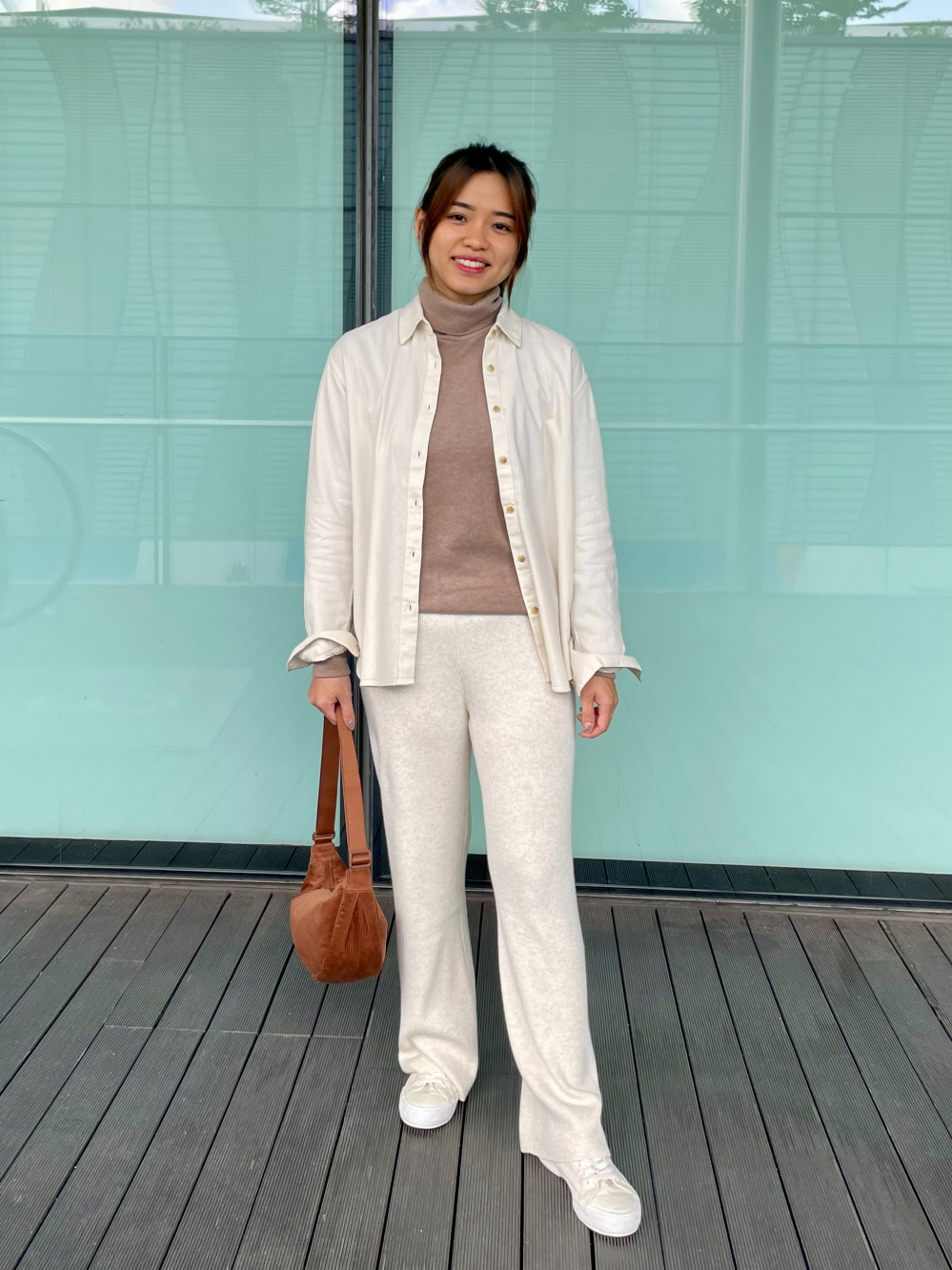 Check styling ideas for「Washable Knit Ribbed Pants」