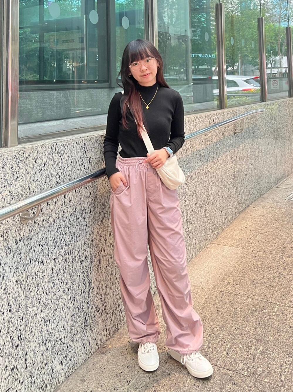 Check styling ideas for「Easy Cargo Pants、Rayon Long Sleeve Blouse」