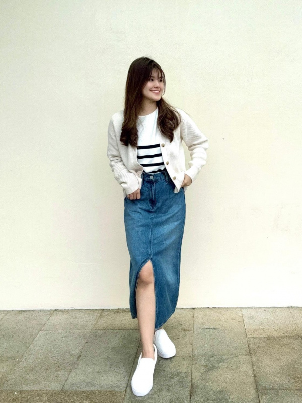 Uniqlo 2024 jeans skirt