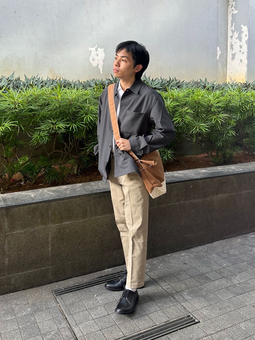 Check styling ideas for「Miracle Air (AirSense) Jacket Wool Like、Middle  Gauge Crew Neck Knitted Vest」