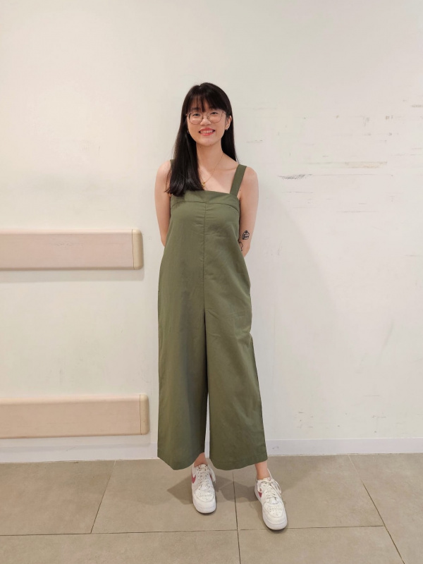 Uniqlo linen cheap blend jumpsuit