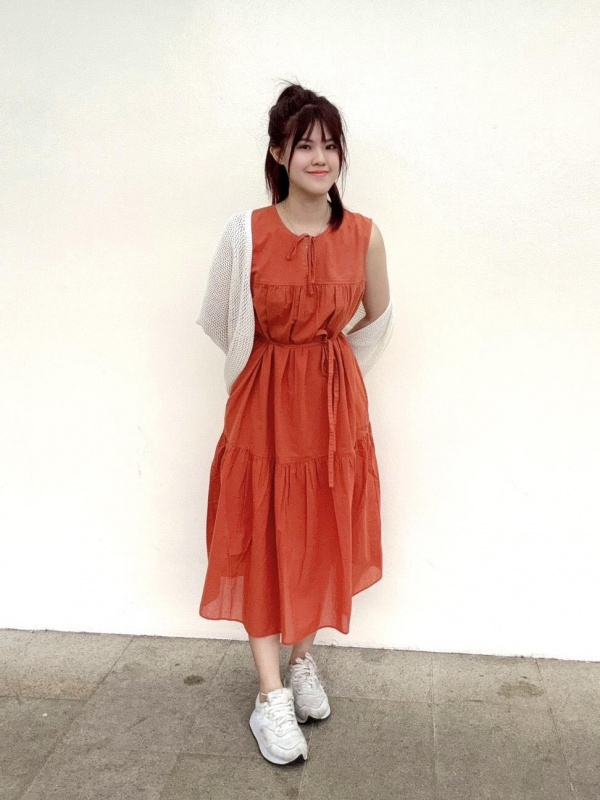 An outfit using Light Cotton Sleeveless Dress｜UNIQLO PH