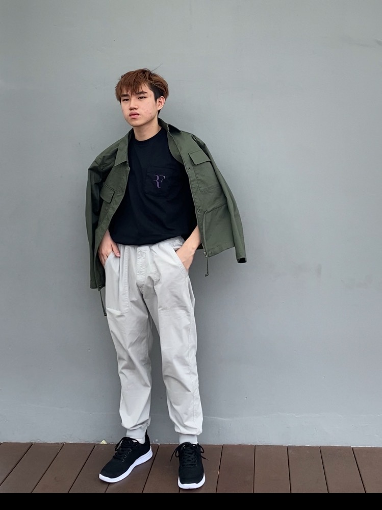 Check styling ideas for「Cotton Blend Drawstring Jacket、Pleated Wide Pants  (Regular Length 70 - 76 cm)*」