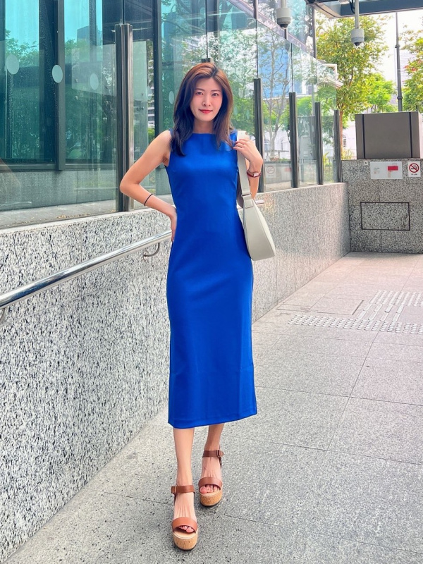 WOMEN'S CREPE JERSEY SLEEVELESS DRESS | UNIQLO SG