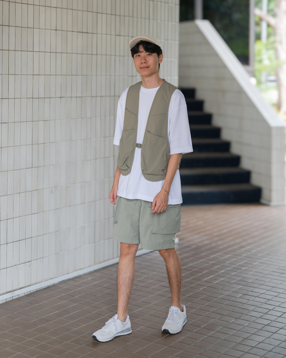 Check styling ideas for「Utility Vest、Oversized Checked Short Sleeve ...