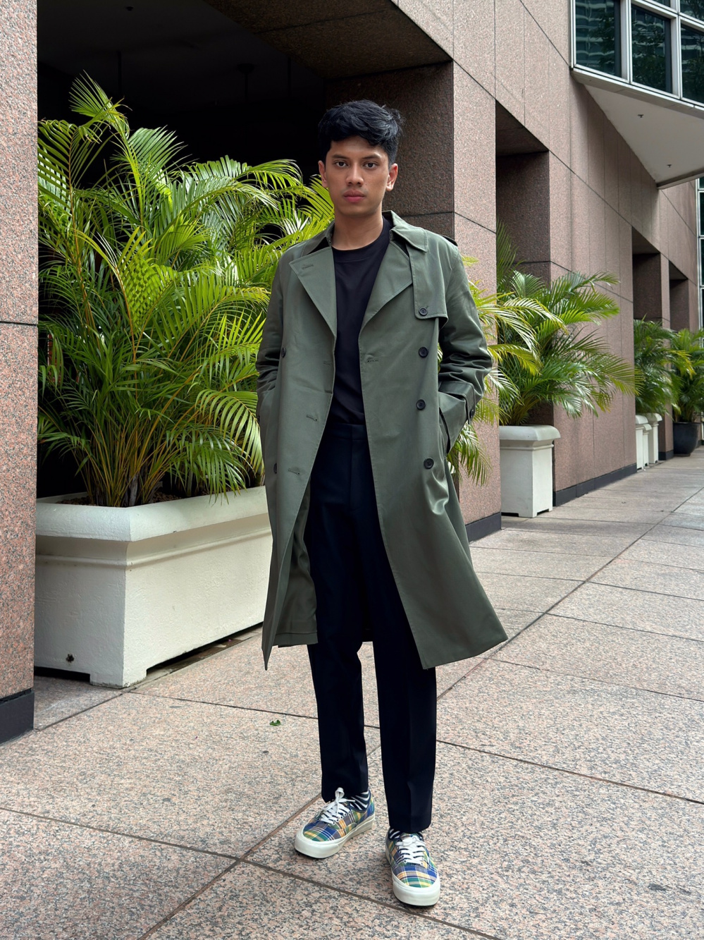 Check styling ideas for「Trench Coat、Smart Ankle Pants (Wool Like