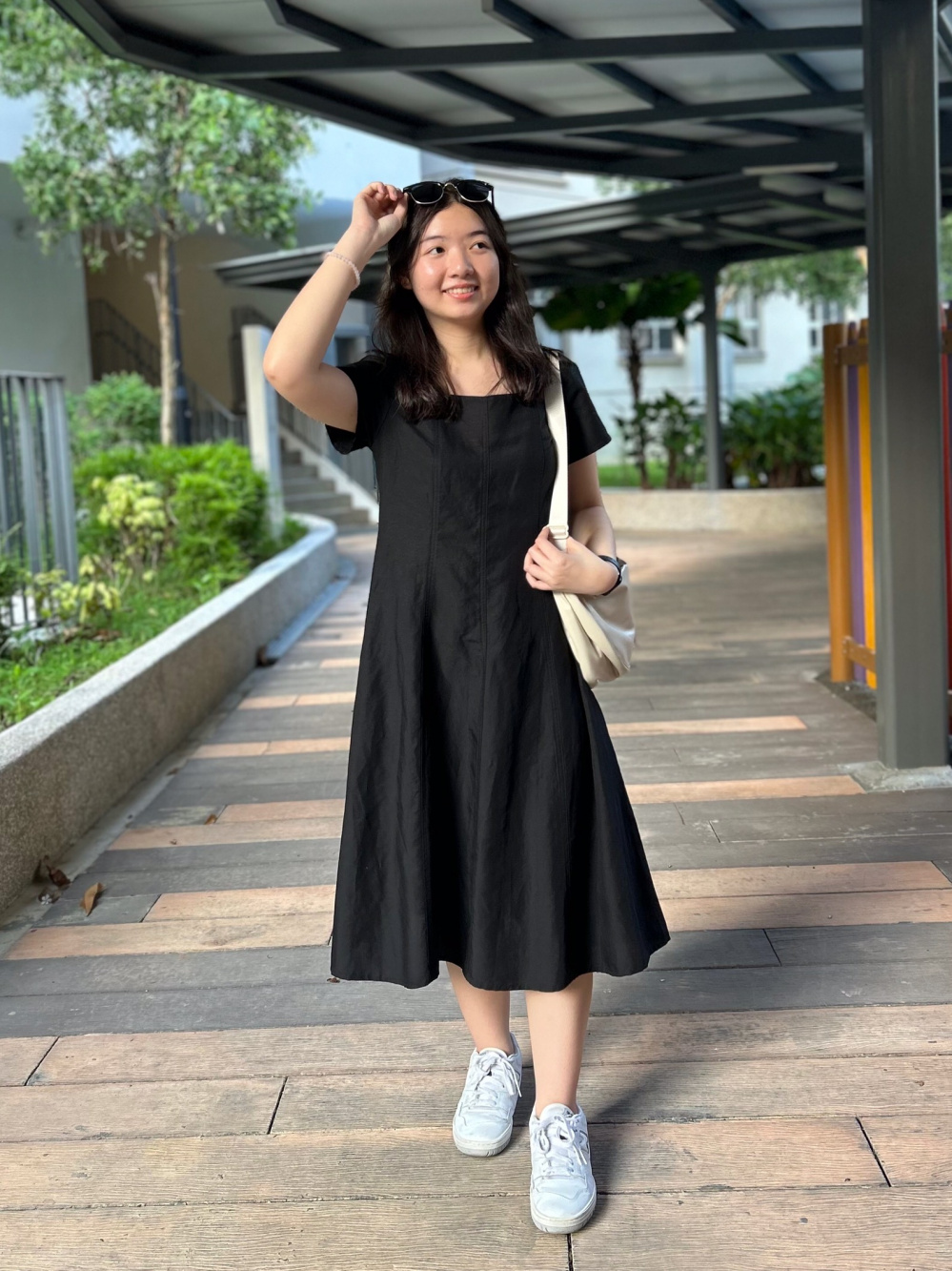 uniqlo black linen dress Check styling ideas for「Linen Blend Square Neck Short Sleeve Dress」| UNIQLO  PH