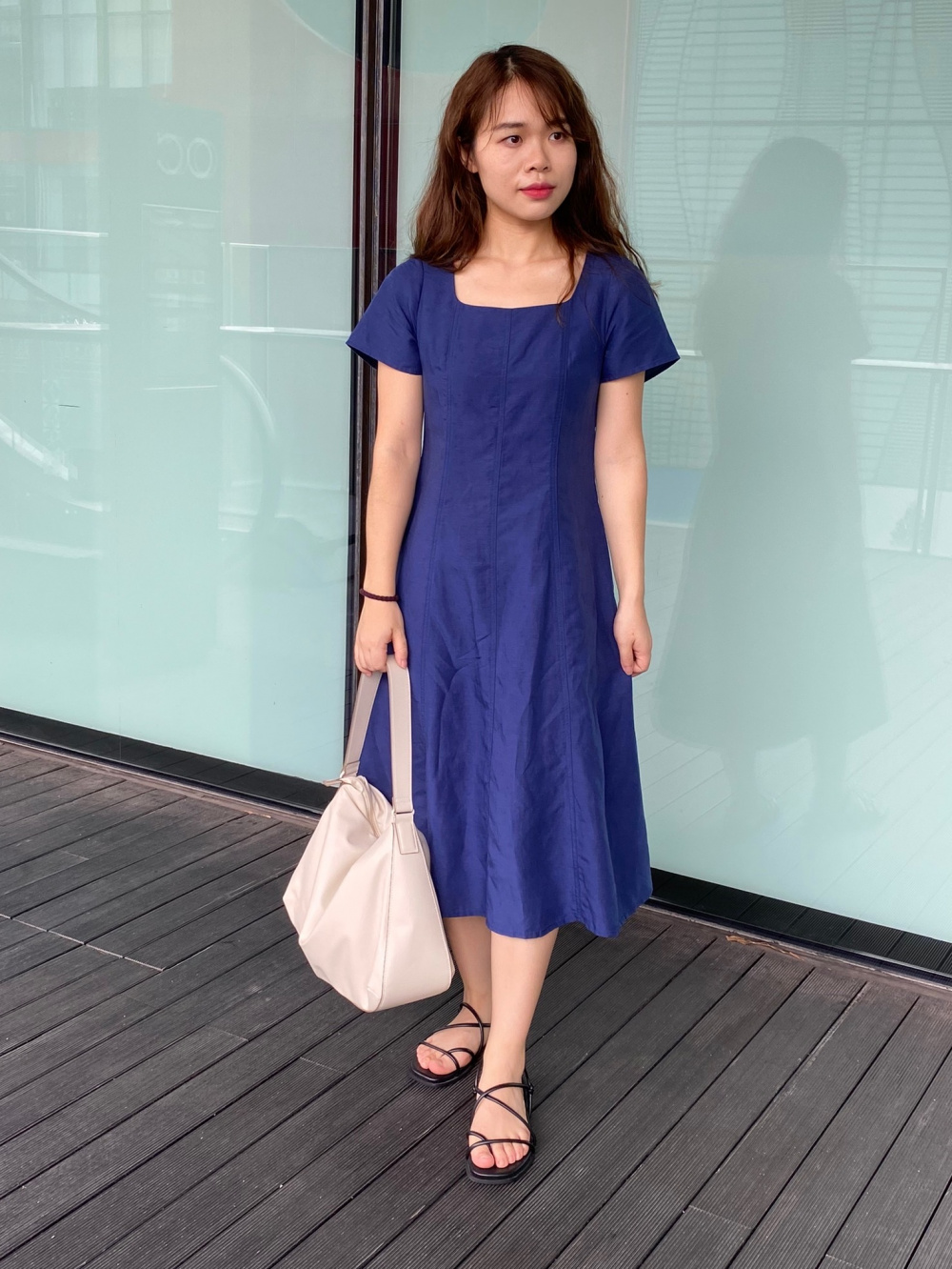 Check styling ideas forLinen Blend Square Neck Short Sleeve Dress| UNIQLO  PH