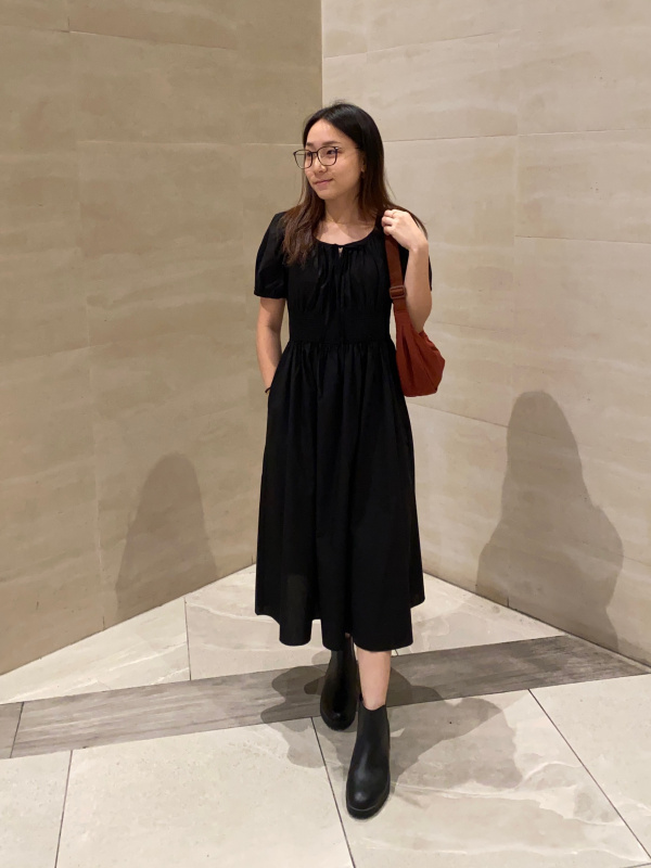 WOMEN'S VOLUME SLEEVE DRESS | UNIQLO SG