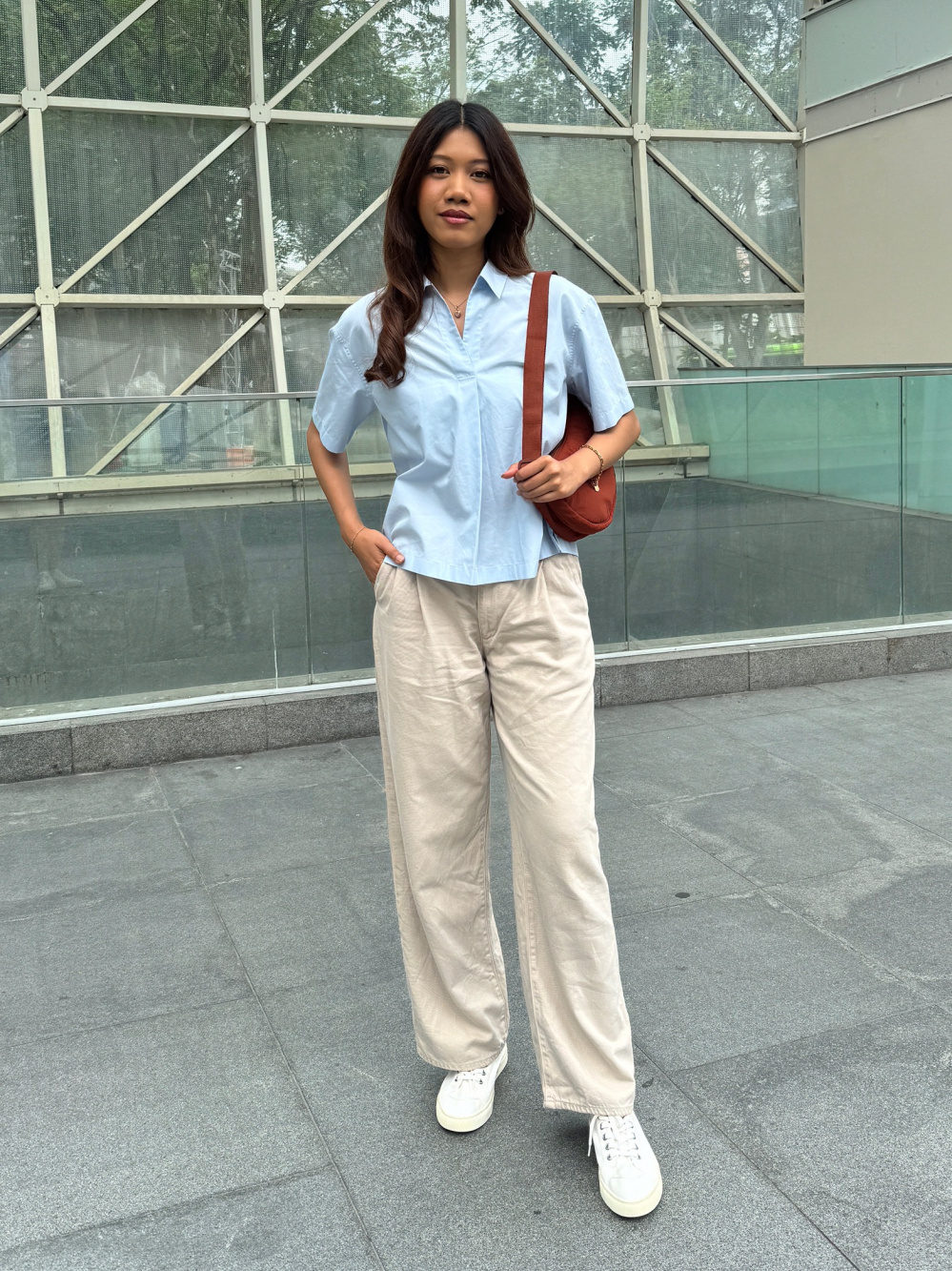 Check styling ideas for Chiffon Skirt Cotton Skipper Blouse Half Sleeve UNIQLO PH