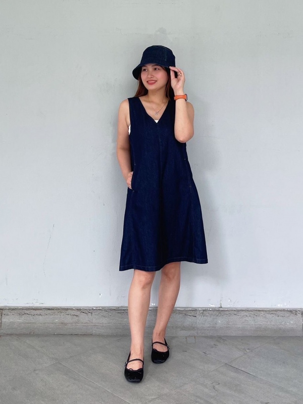 uniqlo denim dress Find out styling inspiration for GIRLS Jumper Dress｜UNIQLO ID Price Size:6/6x jump_reorders_nov25 Green Hm Bodycon Dress