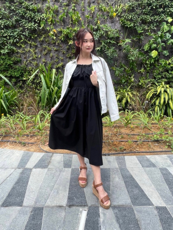 WOMEN'S VOLUME SLEEVE DRESS | UNIQLO SG