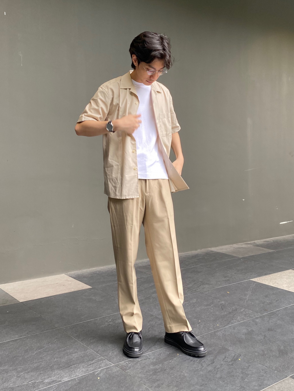 Check styling ideas for「Over Shirt Jacket (Cotton Linen)、Open