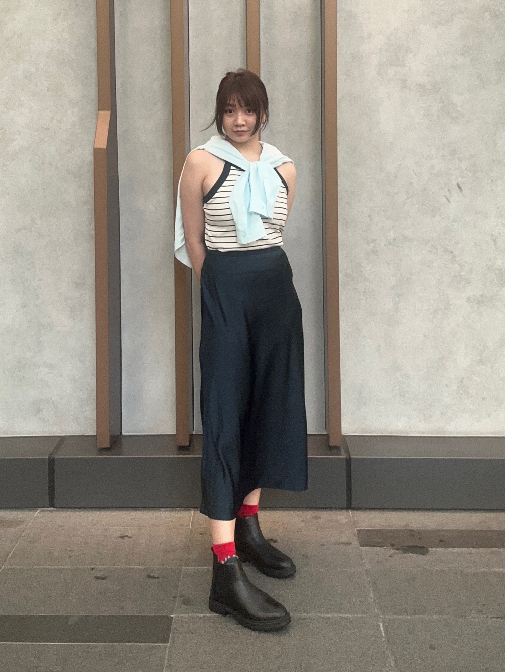 Check styling ideas for「Halter Neck Bra Sleeveless Top、Light Souffle ...