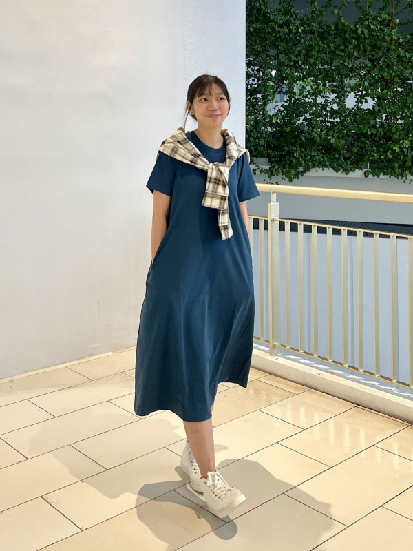 WOMEN'S AIRISM COTTON SHORT SLEEVE T-SHIRT DRESS | UNIQLO PH
