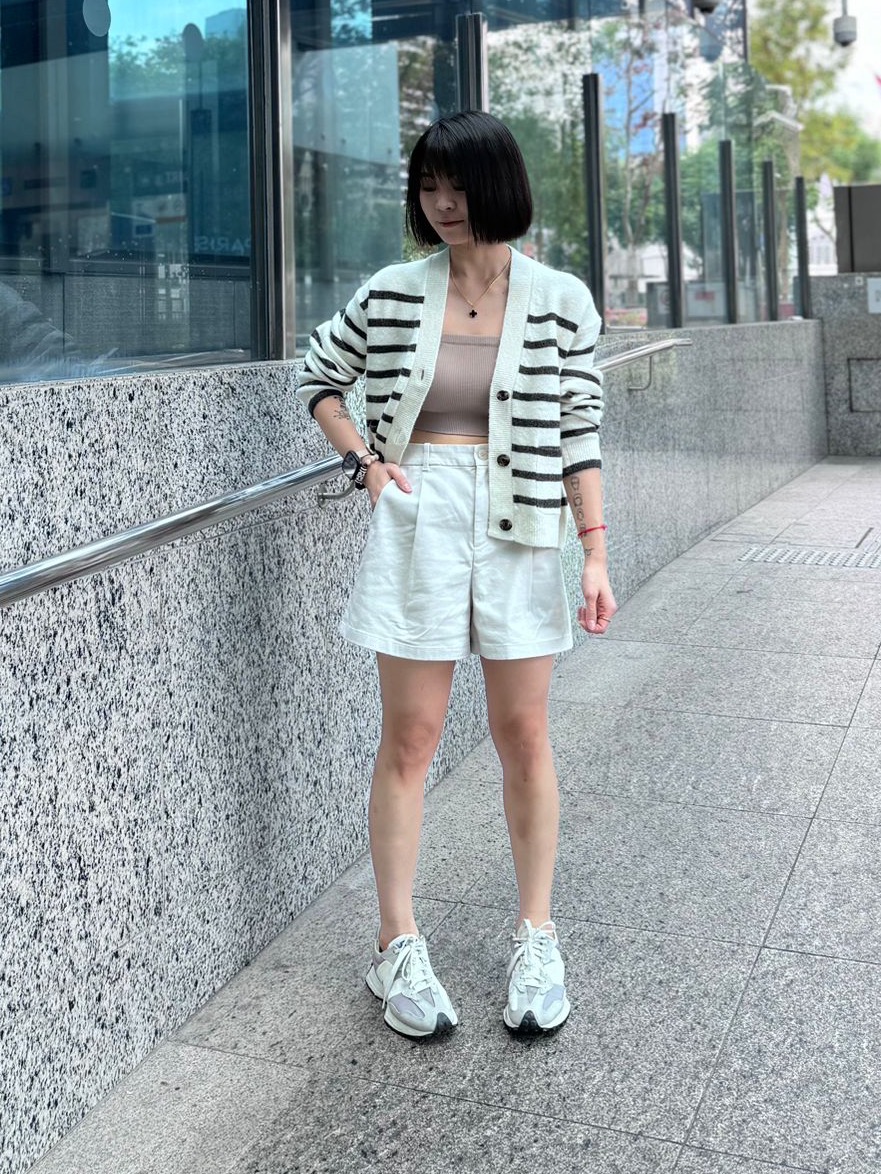 Cardigan with shorts online
