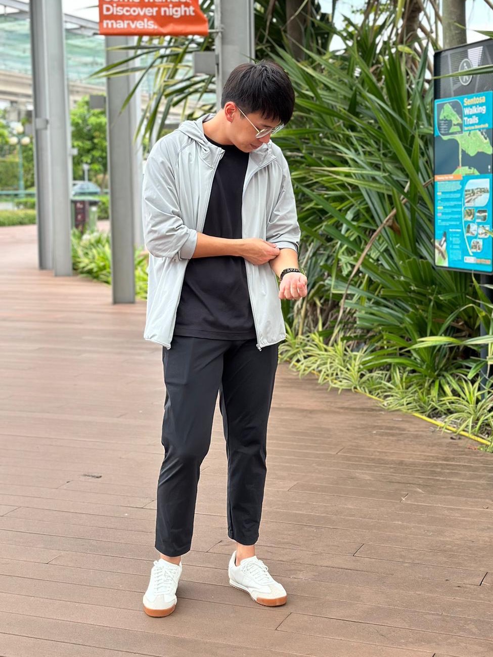 Button down shirt with sweatpants sales