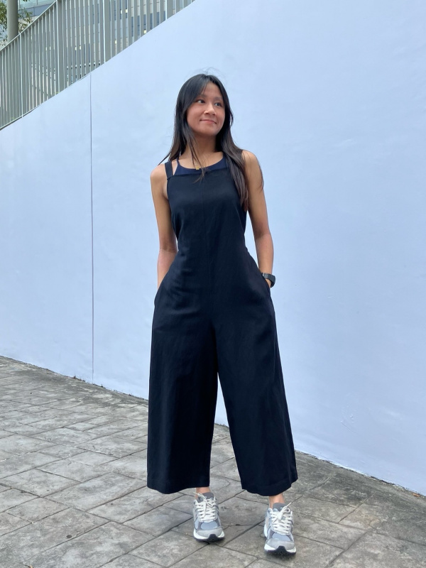 Uniqlo jersey jumpsuit sales
