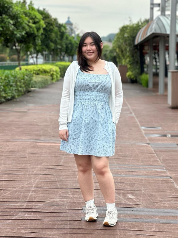 cotton gathered mini dress uniqlo Official Styling