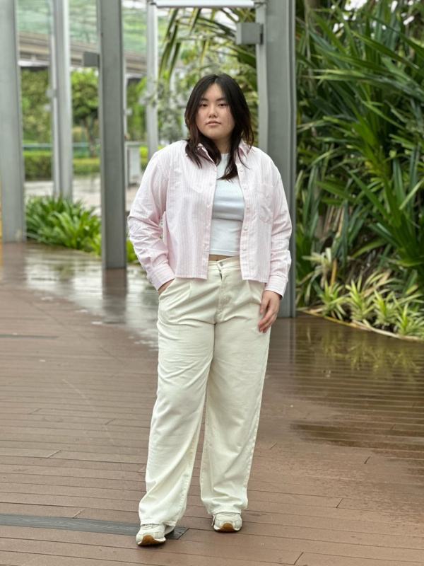 WOMEN'S BOXY OXFORD SHIRT | STRIPED | UNIQLO TH