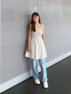cotton gathered mini dress uniqlo Check styling ideas forCotton Gathered Mini DressUNIQLO VN