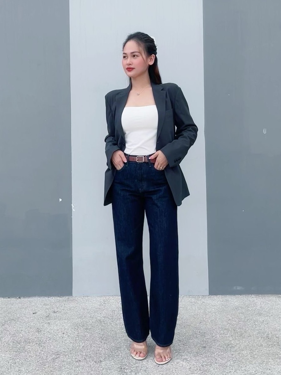 Check styling ideas forGIRLS Denim Dress PrintStraight Jeans (Shorter  Length)| UNIQLO SG