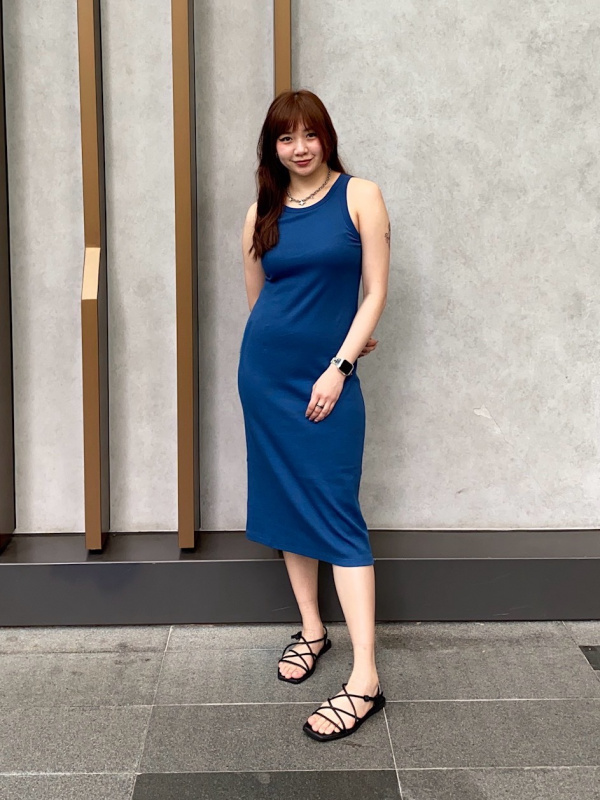 WOMEN'S RIBBED BRA SLEEVELESS DRESS | UNIQLO PH