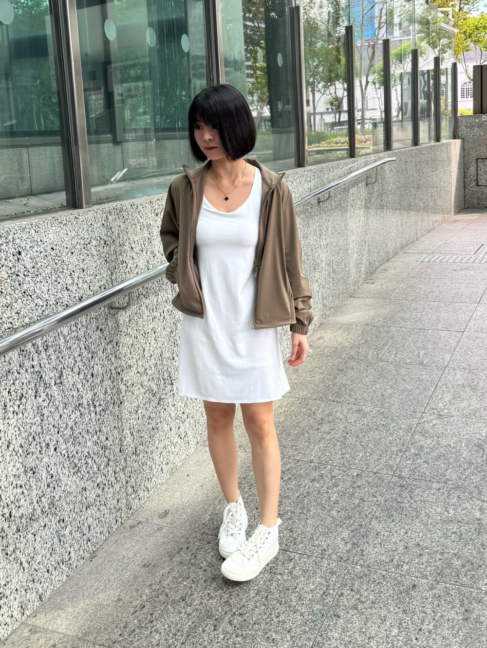 mini white linen dress Rosalie Lace Linen Mini Dress