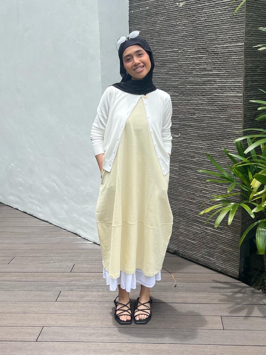 Check styling ideas forJersey Balloon Dress Sleeveless| UNIQLO SG