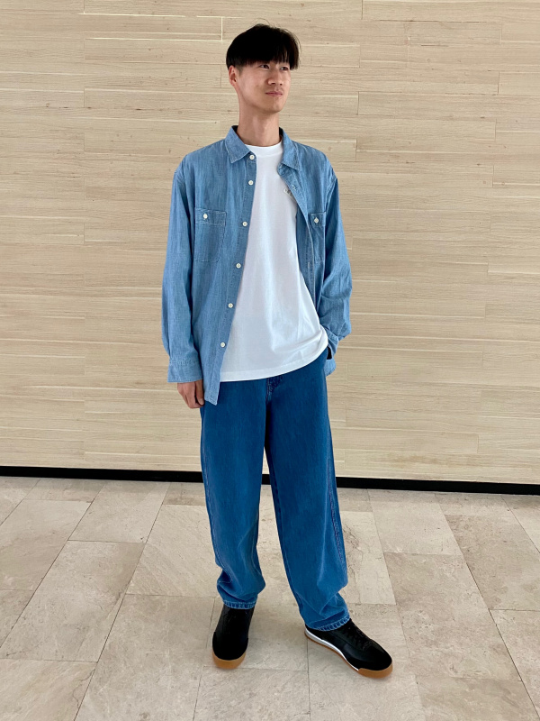 CHAMBRAY OVERSHIRT LONG SLEEVE(MEN'S) OUTFIT IDEAS | UNIQLO SG